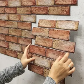 3D Stereo Wall Stickers Self-adhesive Wallpaper Brick Pattern