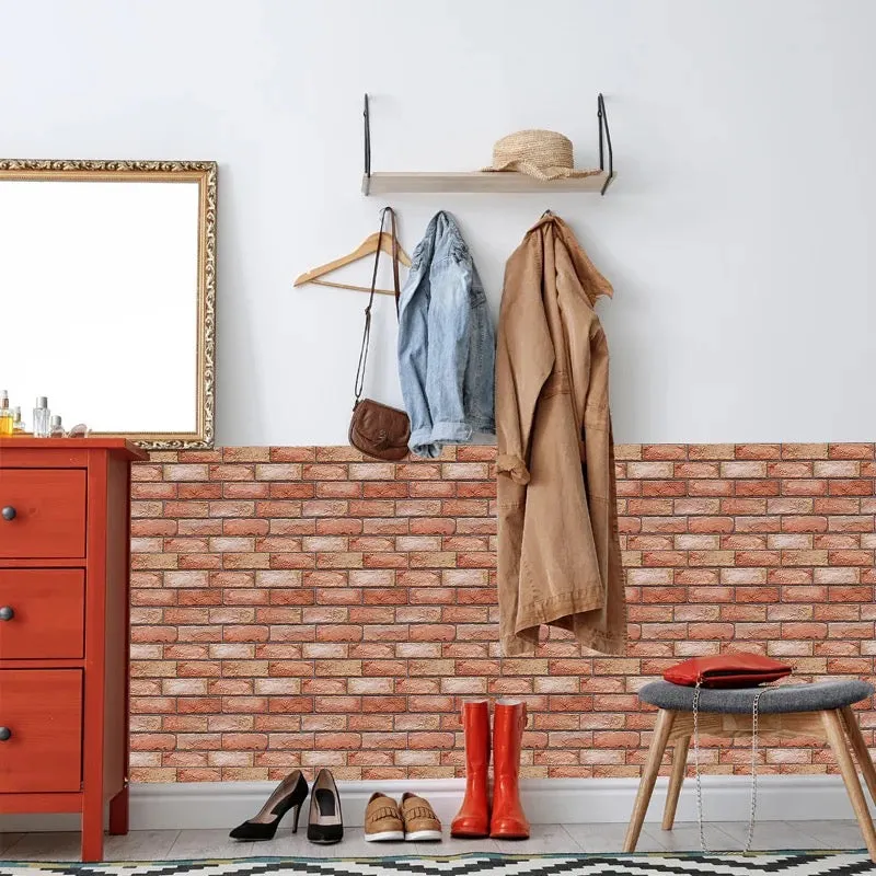 3D Stereo Wall Stickers Self-adhesive Wallpaper Brick Pattern