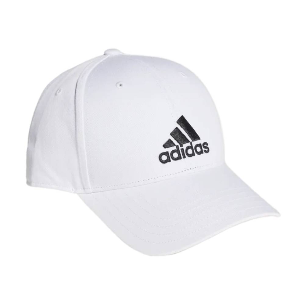 Adidas Cotton Baseball Cap (White/White/Black)