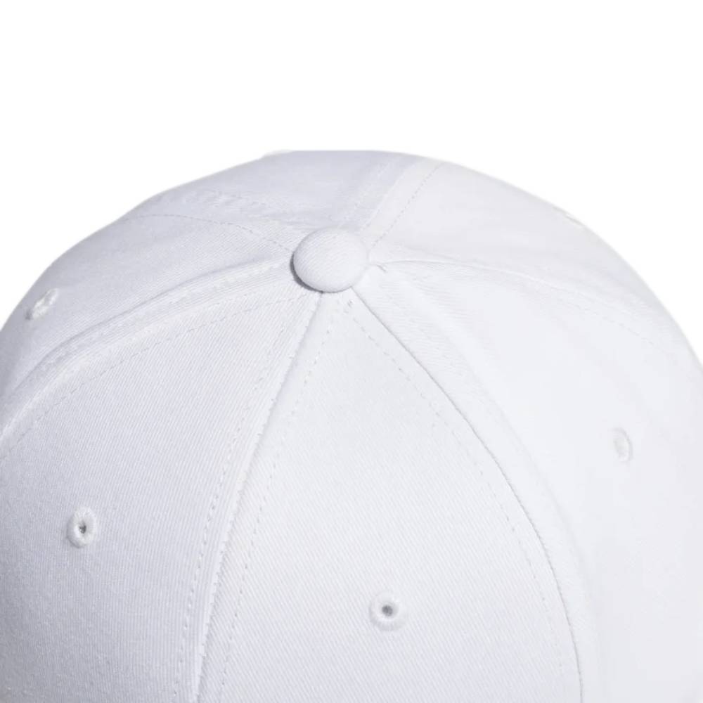 Adidas Cotton Baseball Cap (White/White/Black)