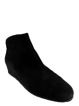 Alaia Black Suede Wedge Bootie Size 7.5