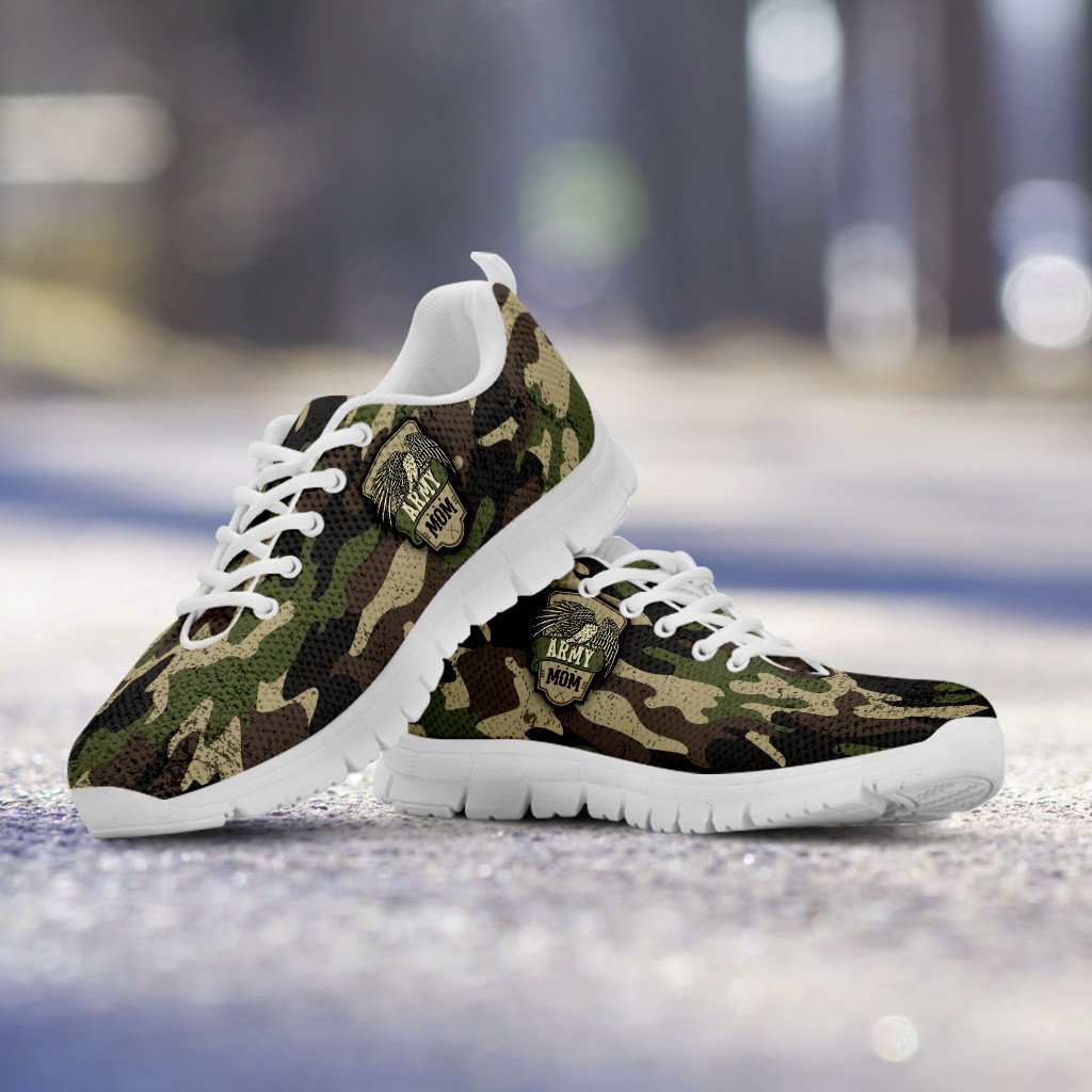 Army Mom Camouflage Running Shoes