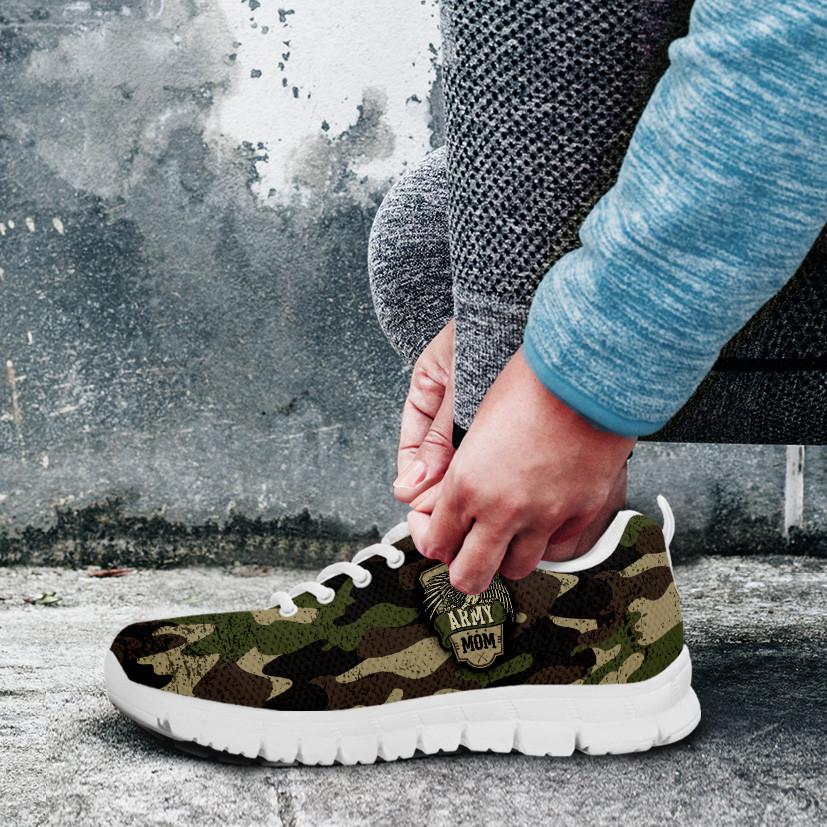 Army Mom Camouflage Running Shoes