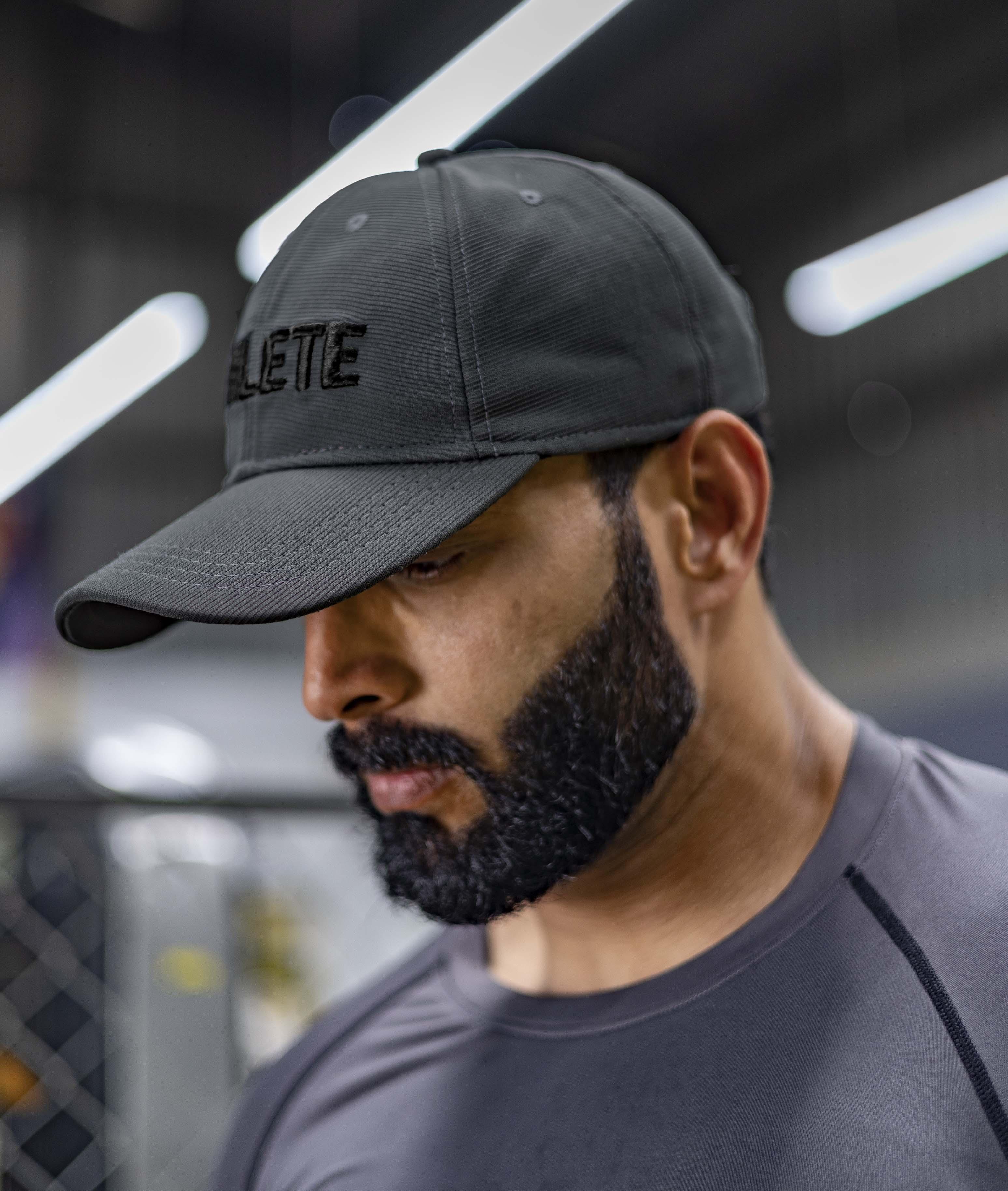 Athlete GymX Cotton Sports Head Caps: Carbon Grey (Adjustable Strap)