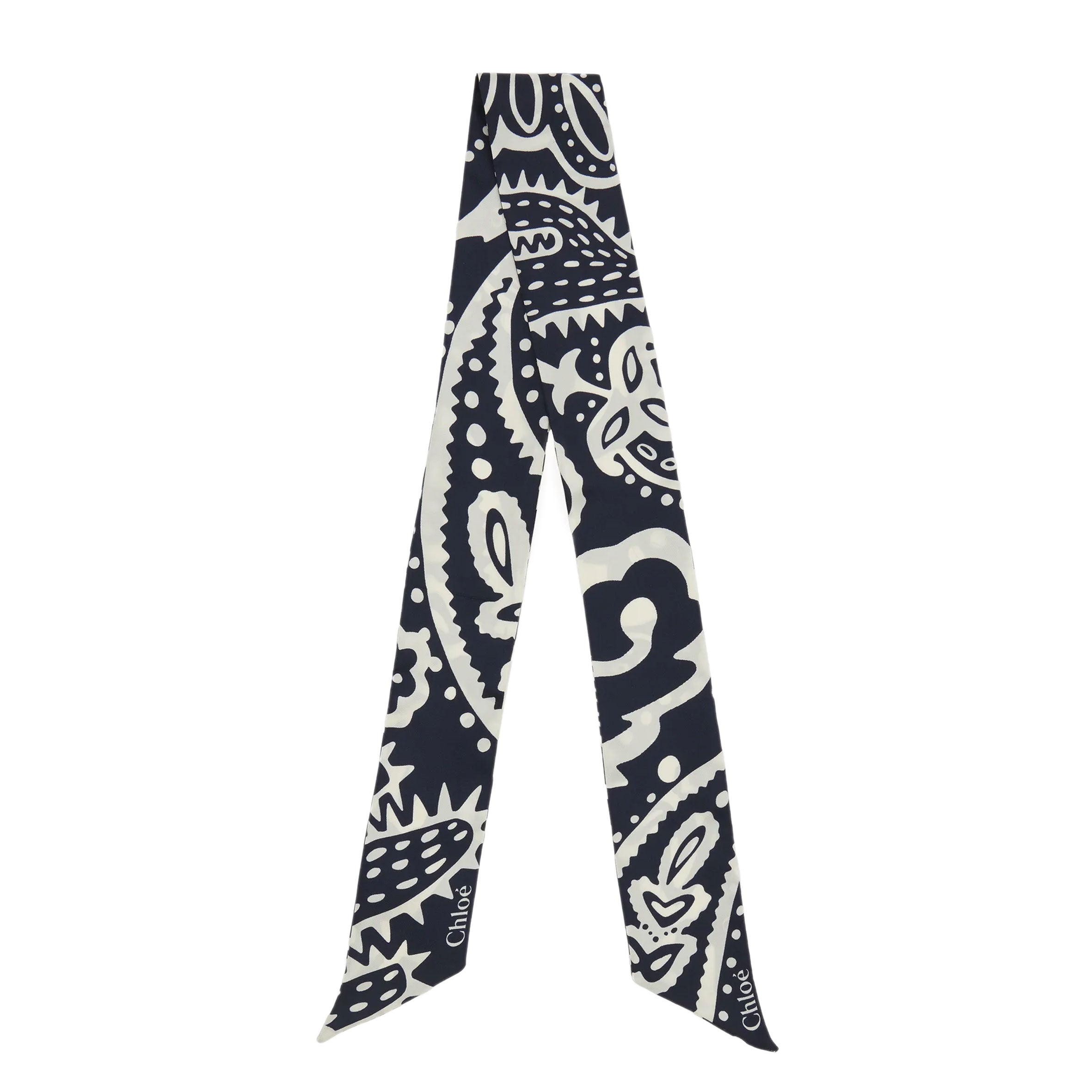 Bandana Twilly, White/Blue