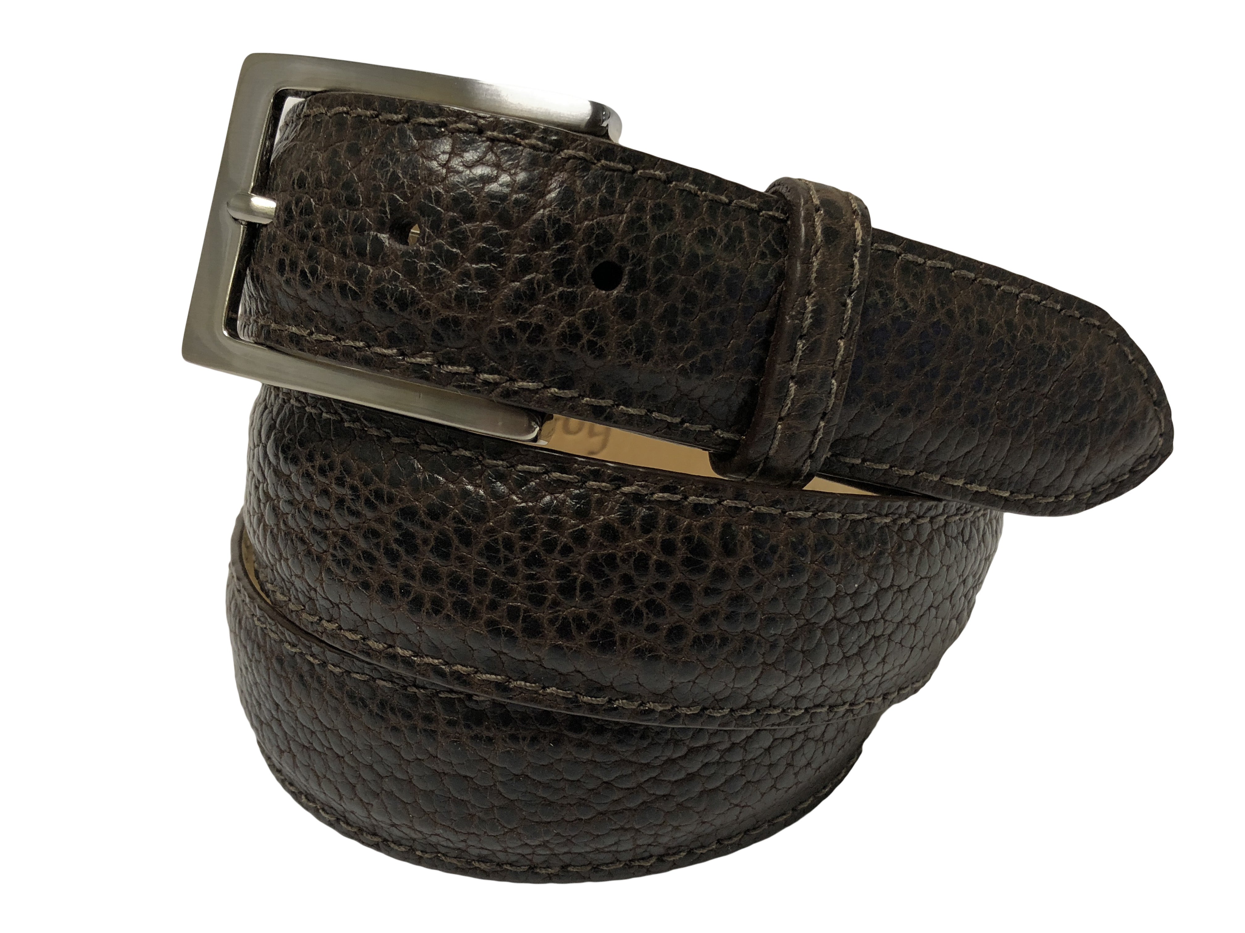 Bison Skin Belt Brown Classic