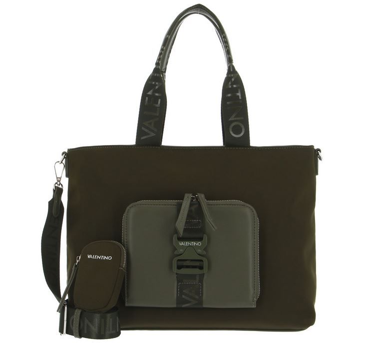 BORSA MARIO VALENTINO MOUNTAIN RE GREEN 36X28X13CM VBS7CJ01 MILITARE