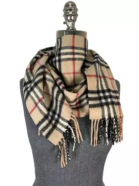 Burberry Classic Checked Fringe Scarf