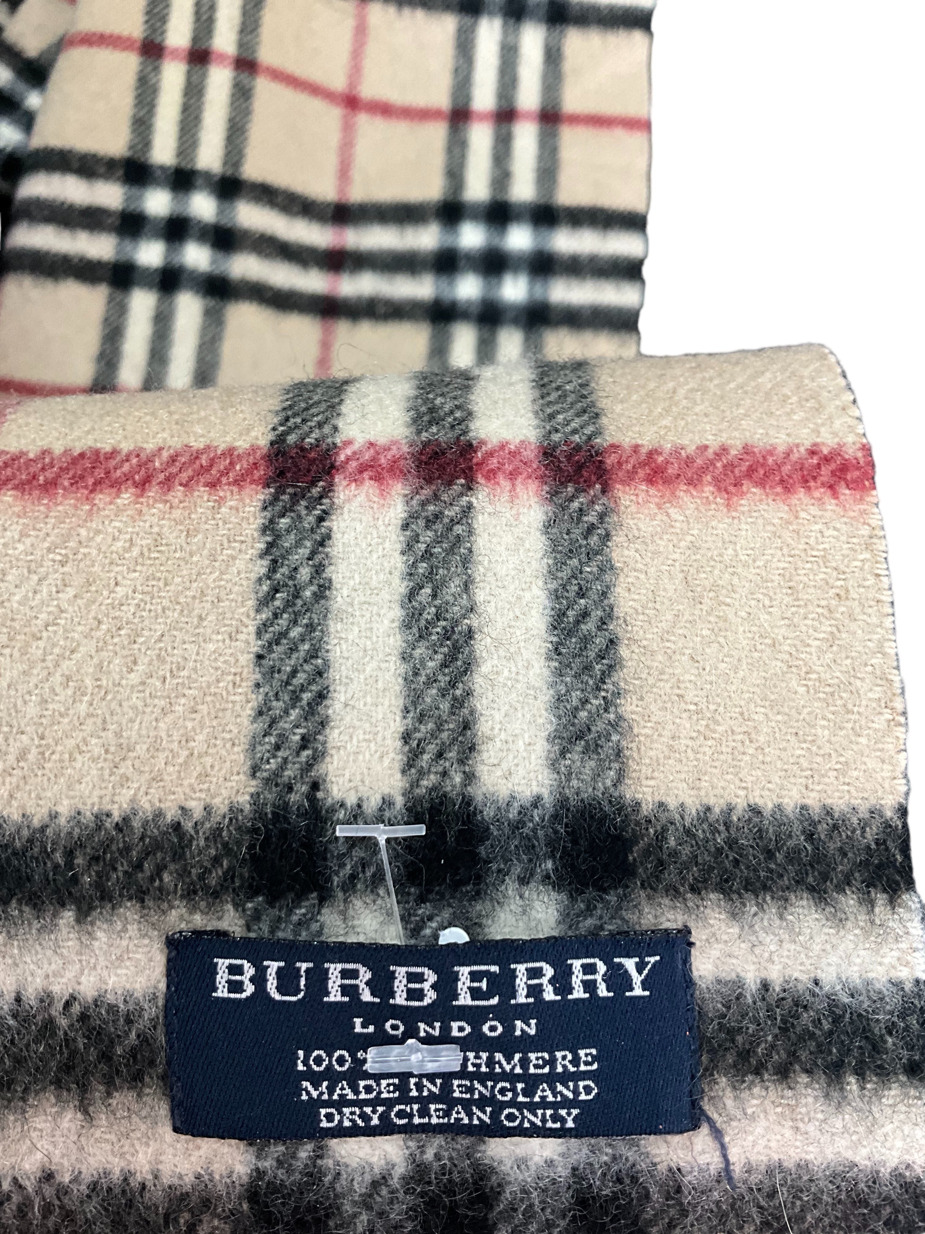 Burberry Classic Checked Fringe Scarf