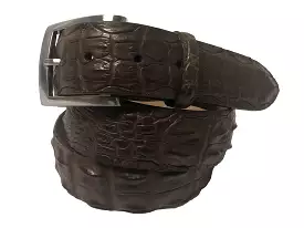 Caiman Skin Hornback Belt Brown