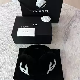 Chanel Shearling CC Earmuffs