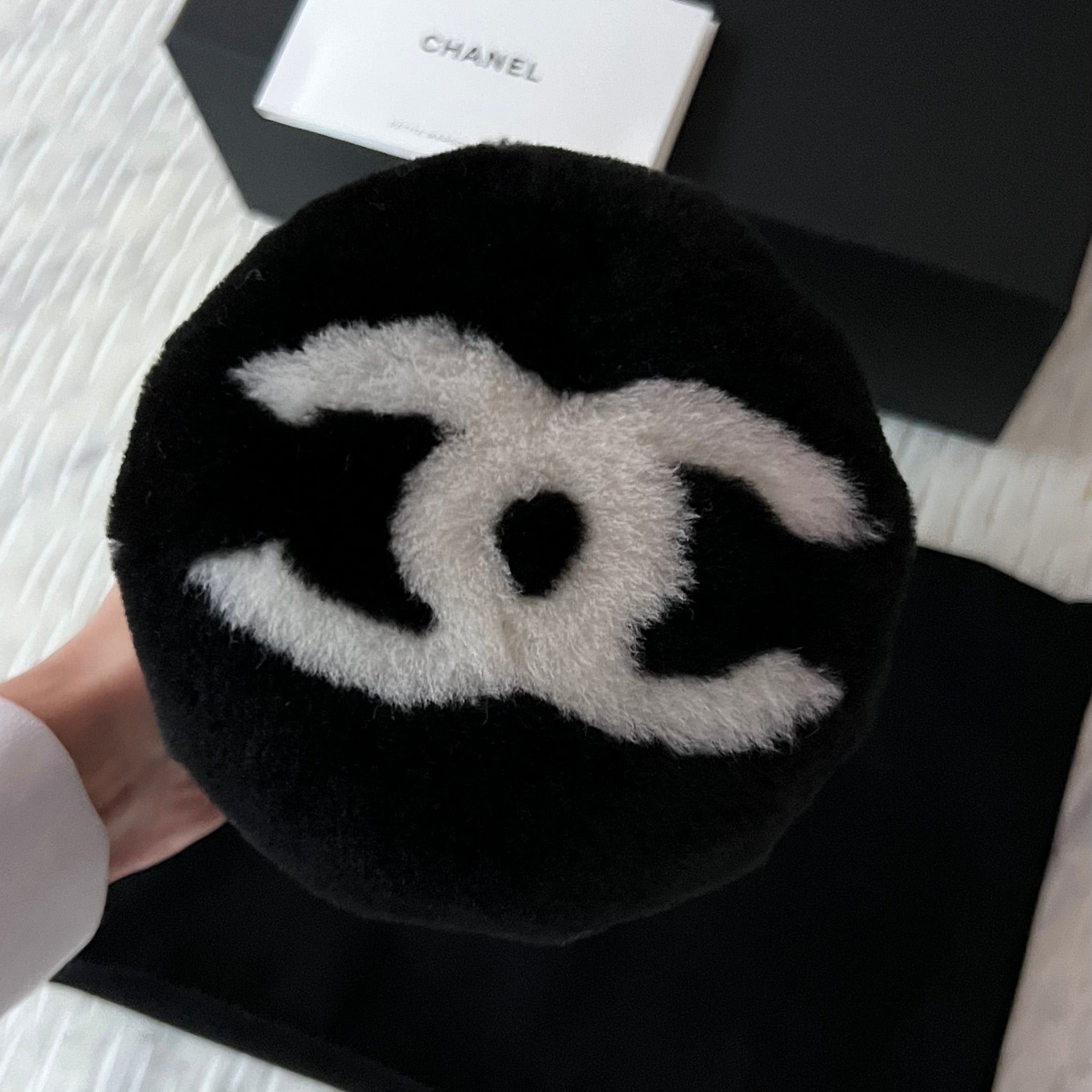 Chanel Shearling CC Earmuffs