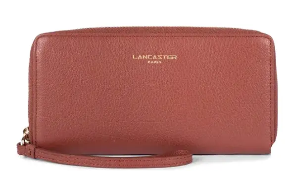 Compagnon zippé en cuir Lancaster Dune 129-18