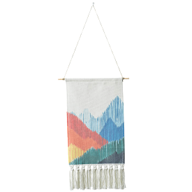 Cotton Geometric Hand-knotted Tassels Hippie Wall Hanging Tapestry