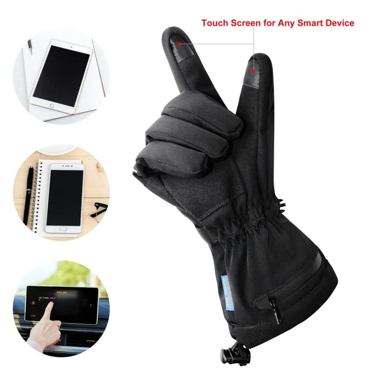 Dr.Warm Electric Heated Waterproof Thermal Gloves with Rechargeable Batteries