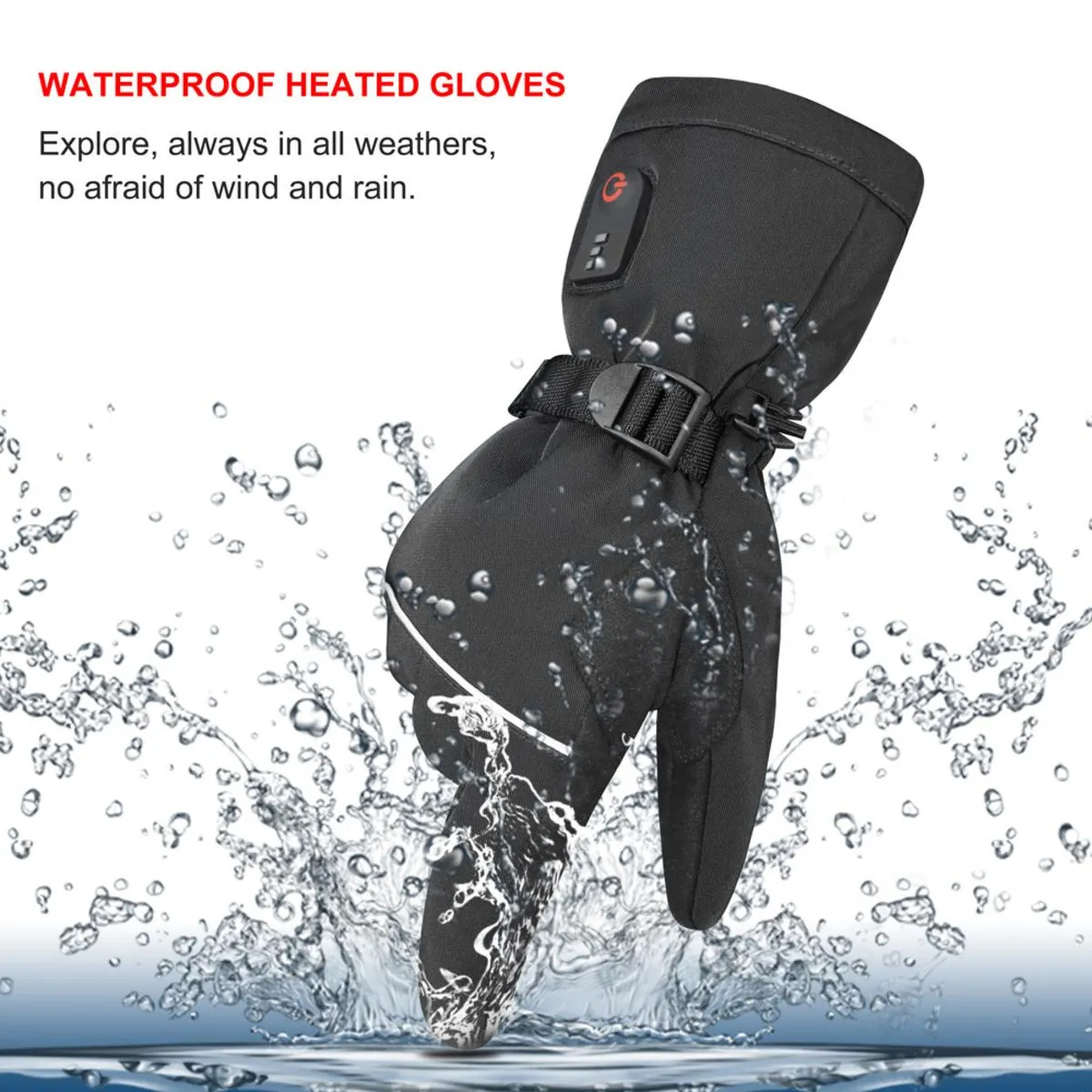 Dr.Warm Electric Heated Waterproof Thermal Gloves with Rechargeable Batteries