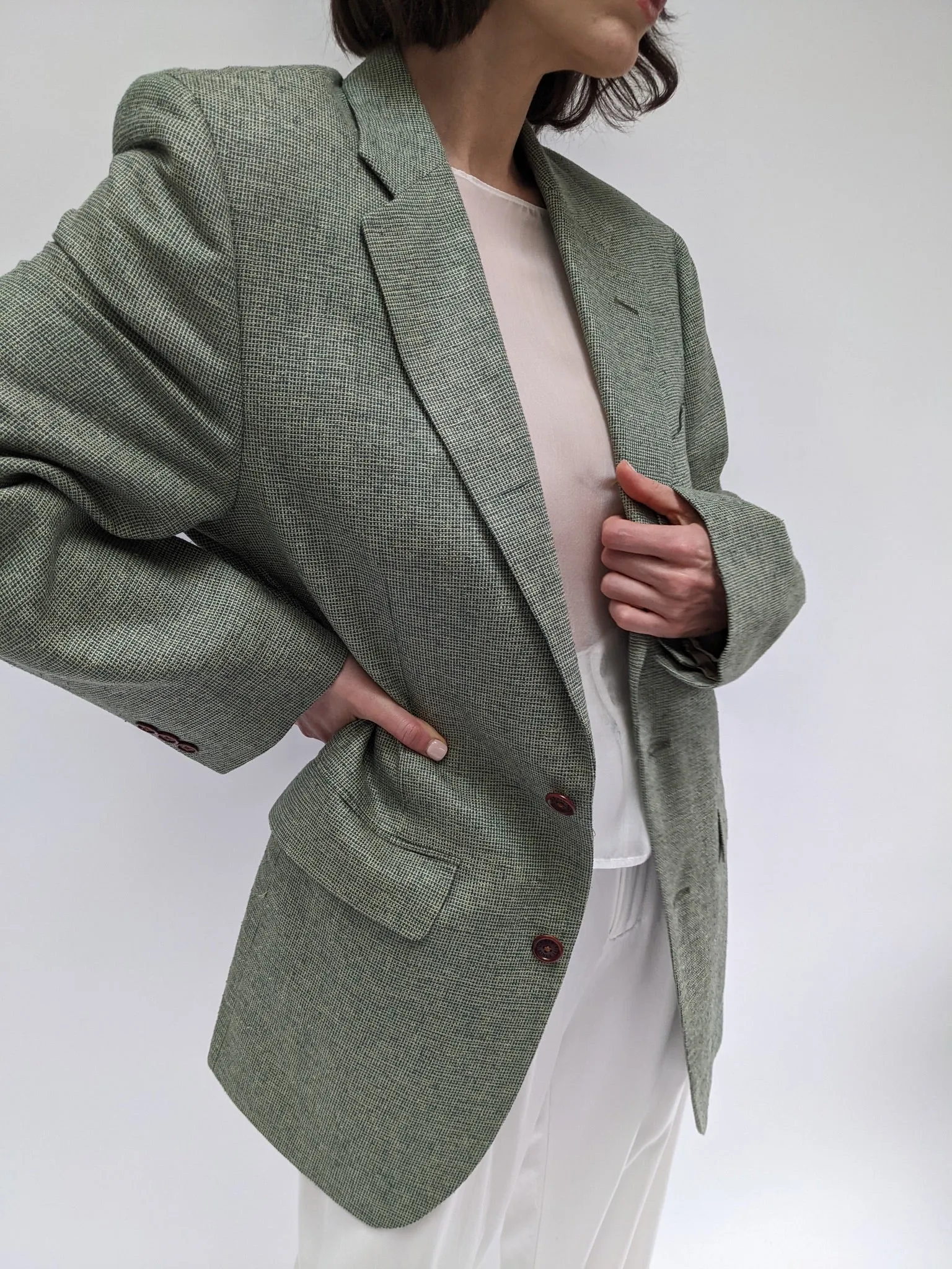 Favorite Vintage Woven Silk Blazer