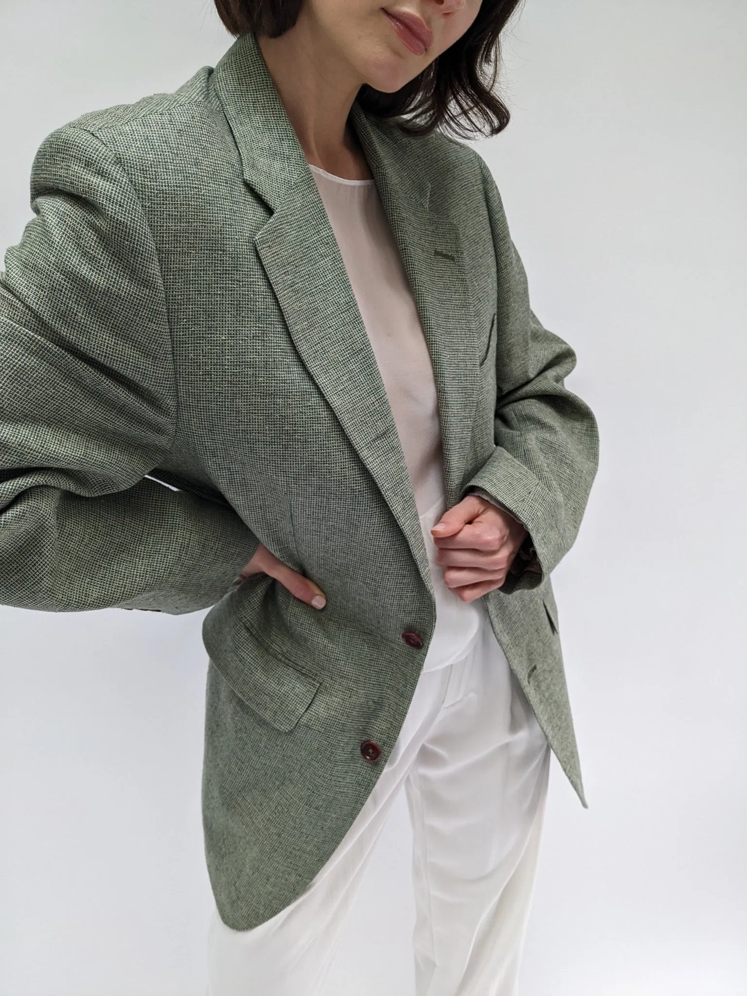 Favorite Vintage Woven Silk Blazer