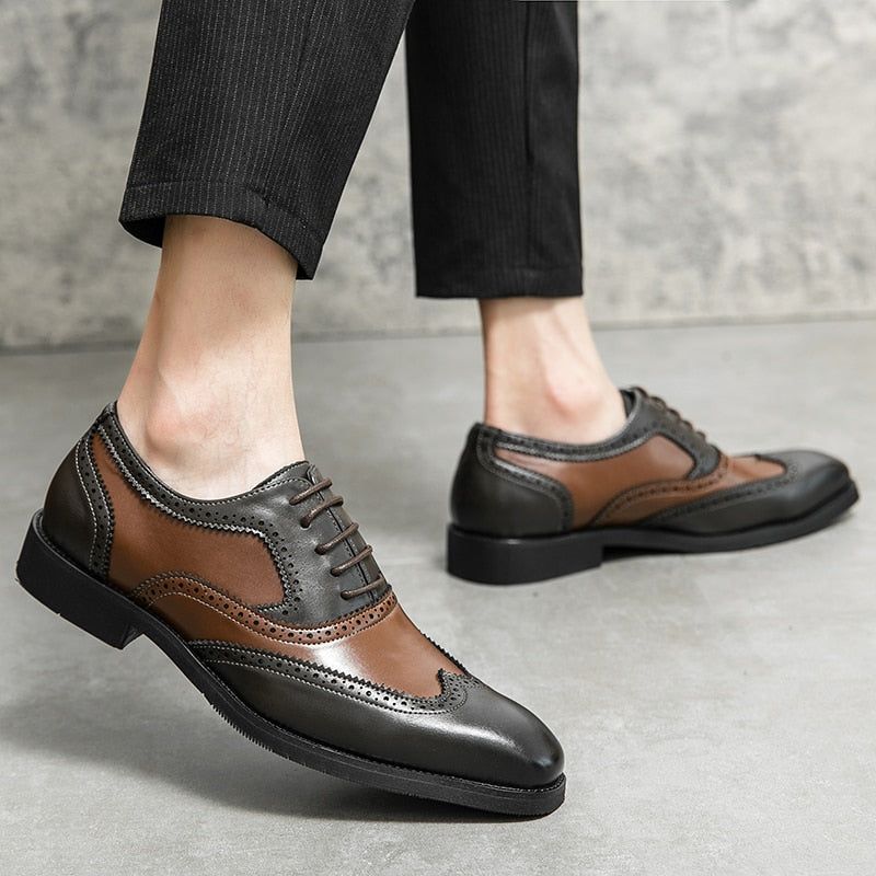 Formal Leather Derby Business Dress Men's Casual Shoes WX258