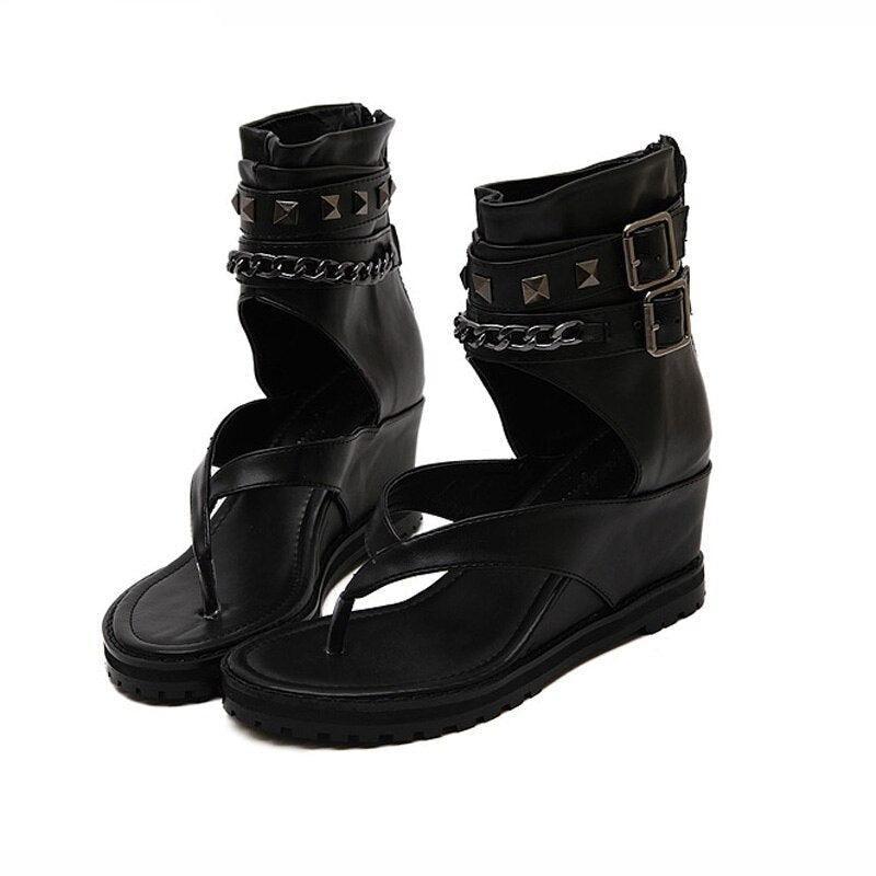 Gothe Ankle Strap Wedge Shoes