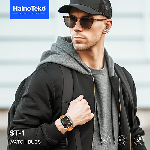 Haino Teko Watch Buds ST-1 with AMOLED Display (Watch + Earbuds)