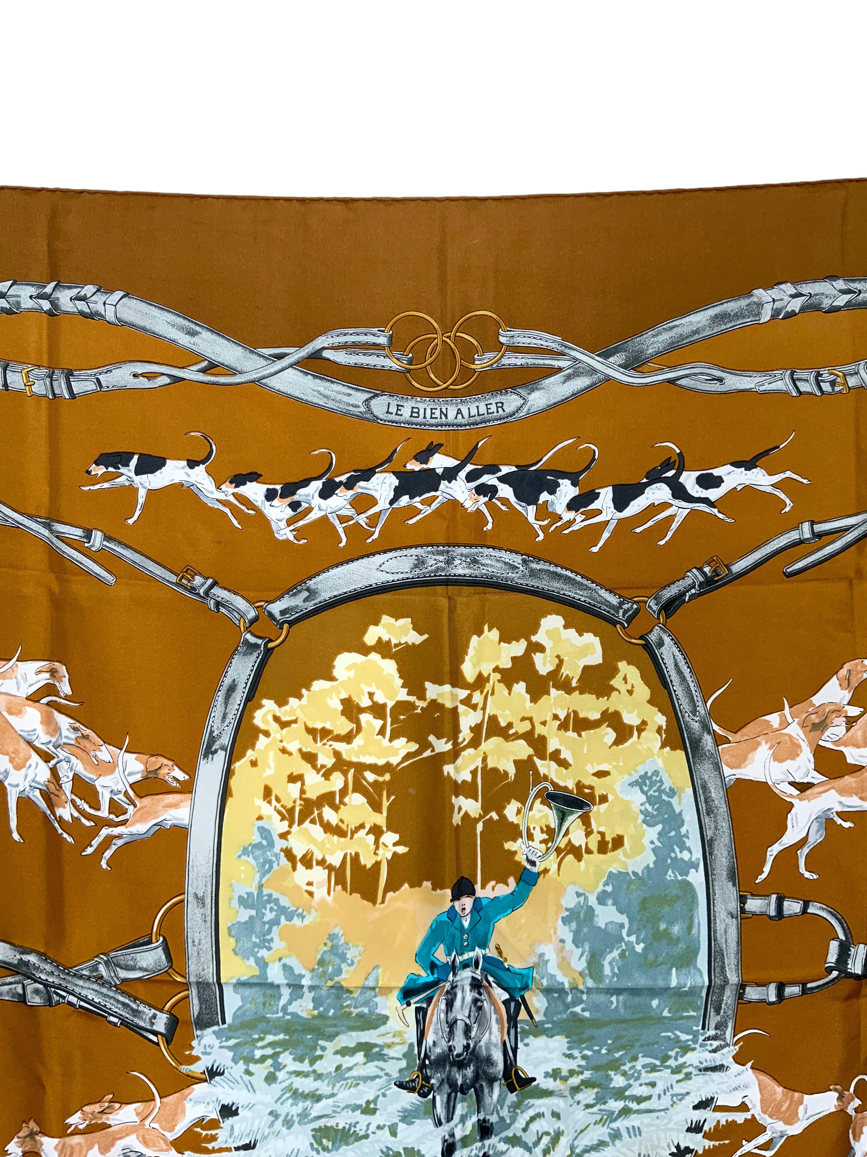 HERMES Le Bien Aller Silk Scarf 90