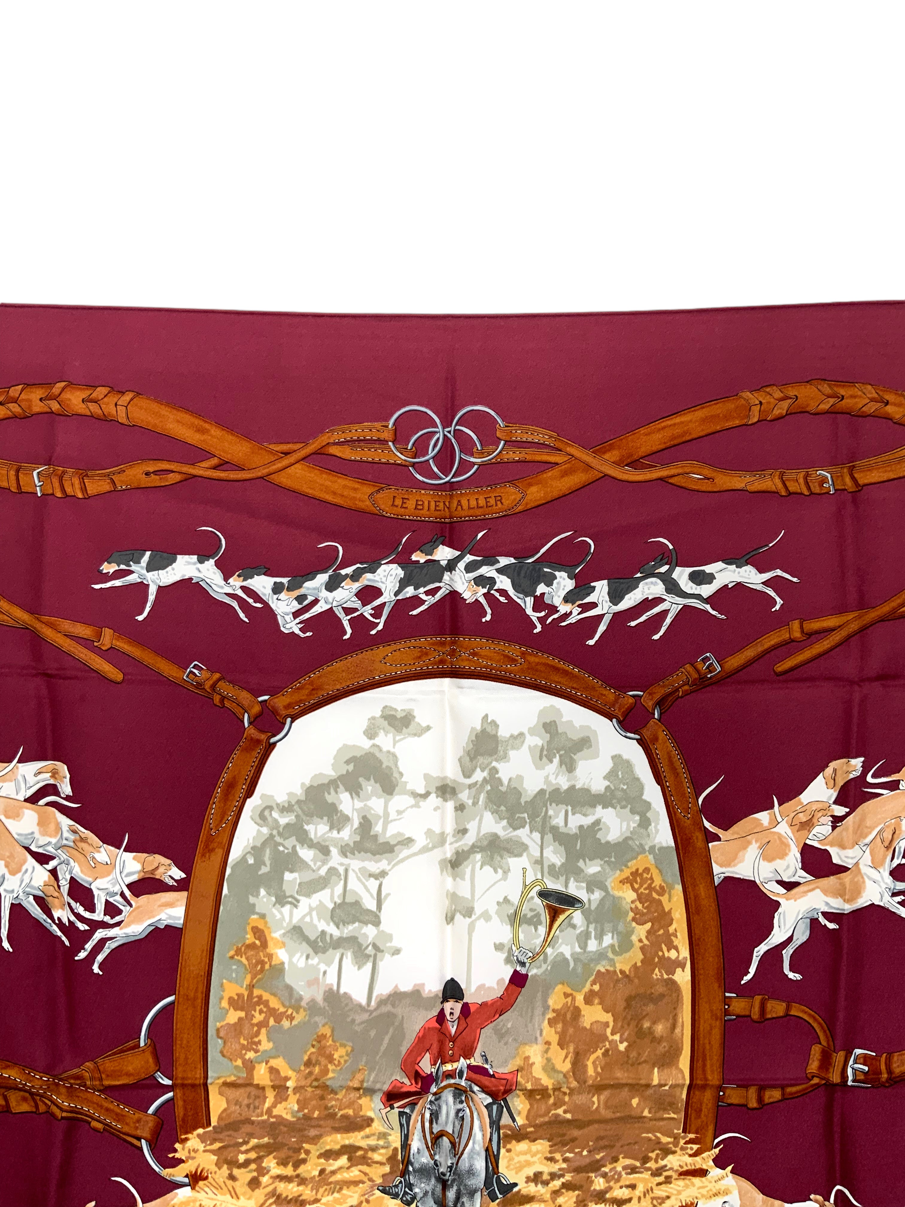 HERMES Le Bien Aller Silk Scarf 90