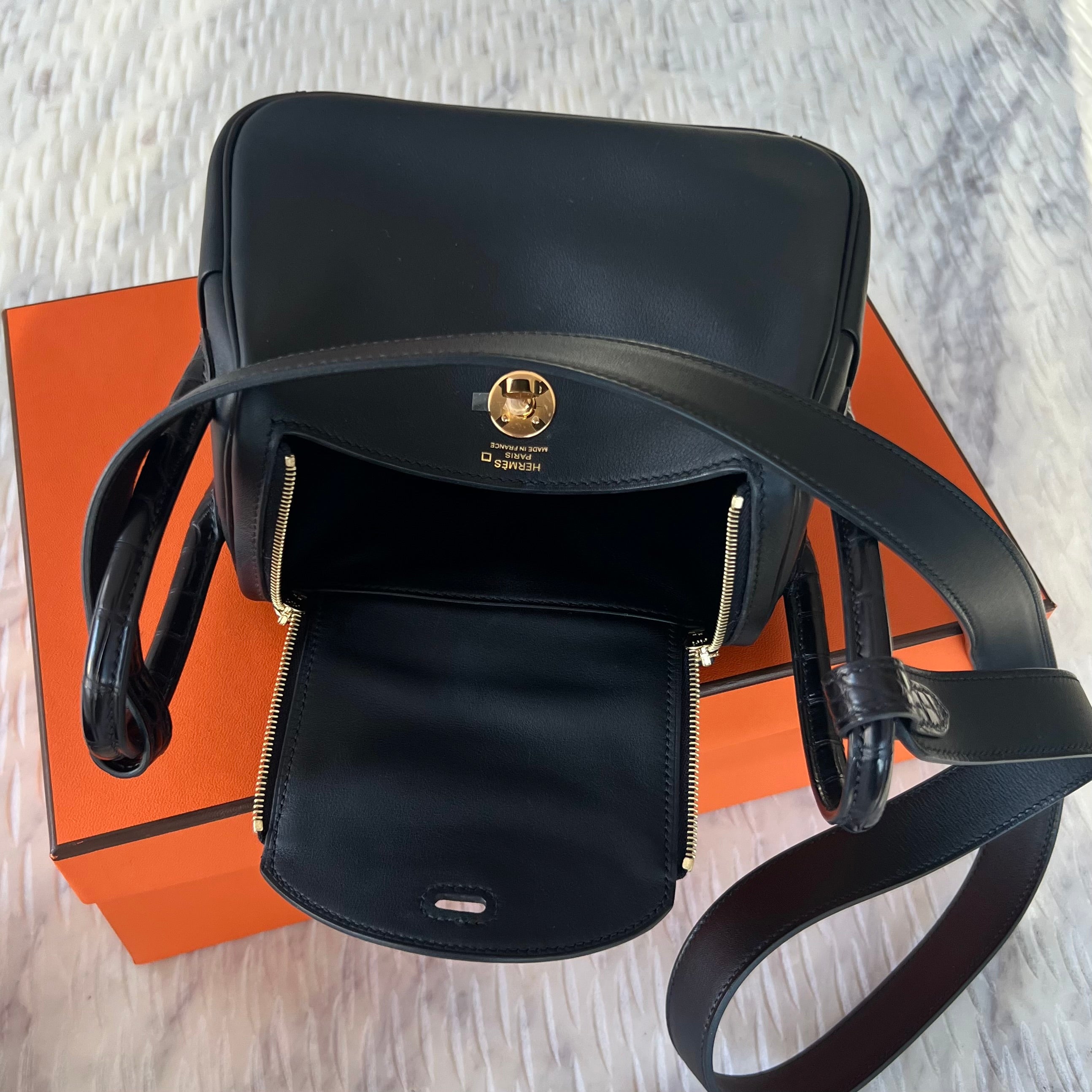 Hermes Swift Matte Alligator Mini Touch Lindy 20