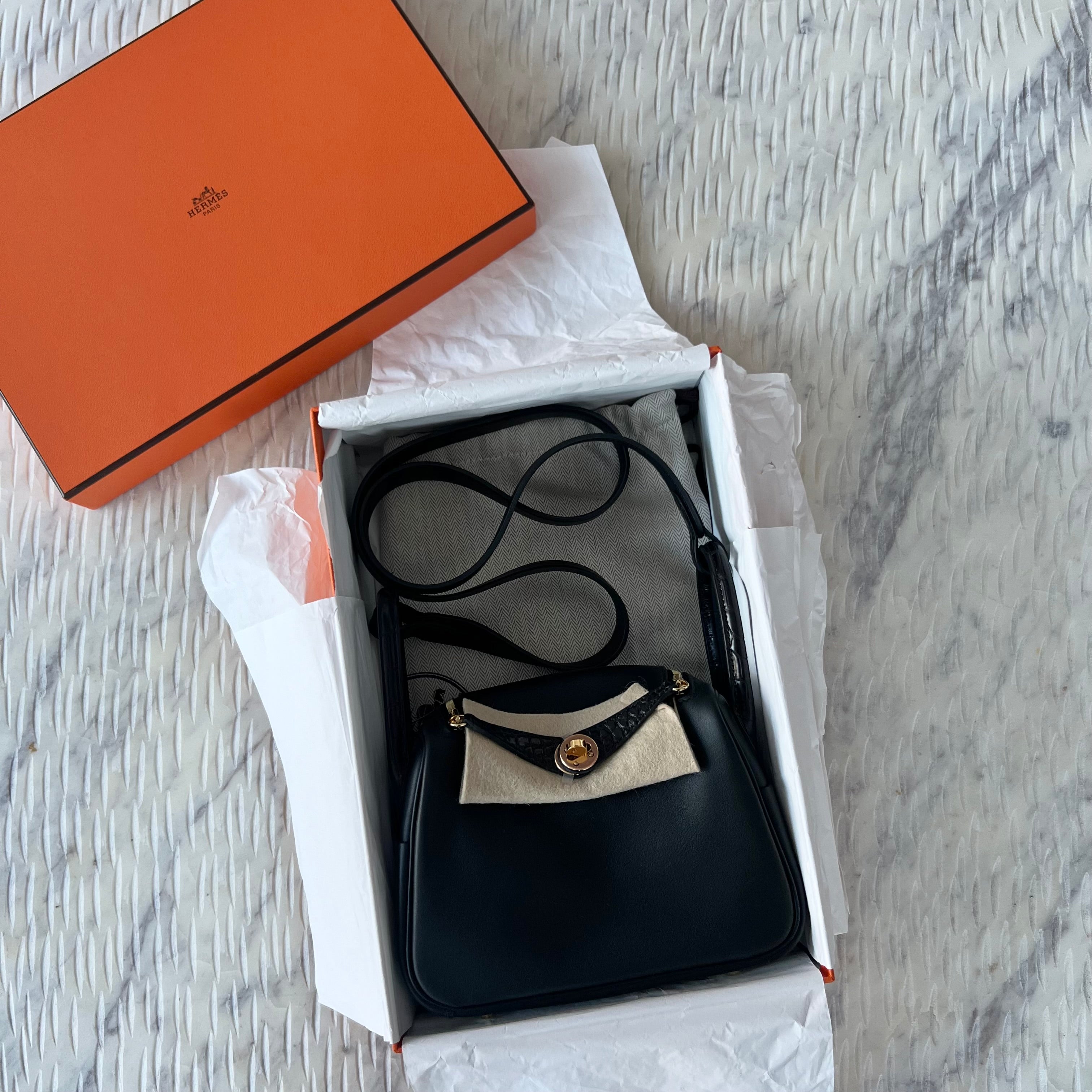 Hermes Swift Matte Alligator Mini Touch Lindy 20