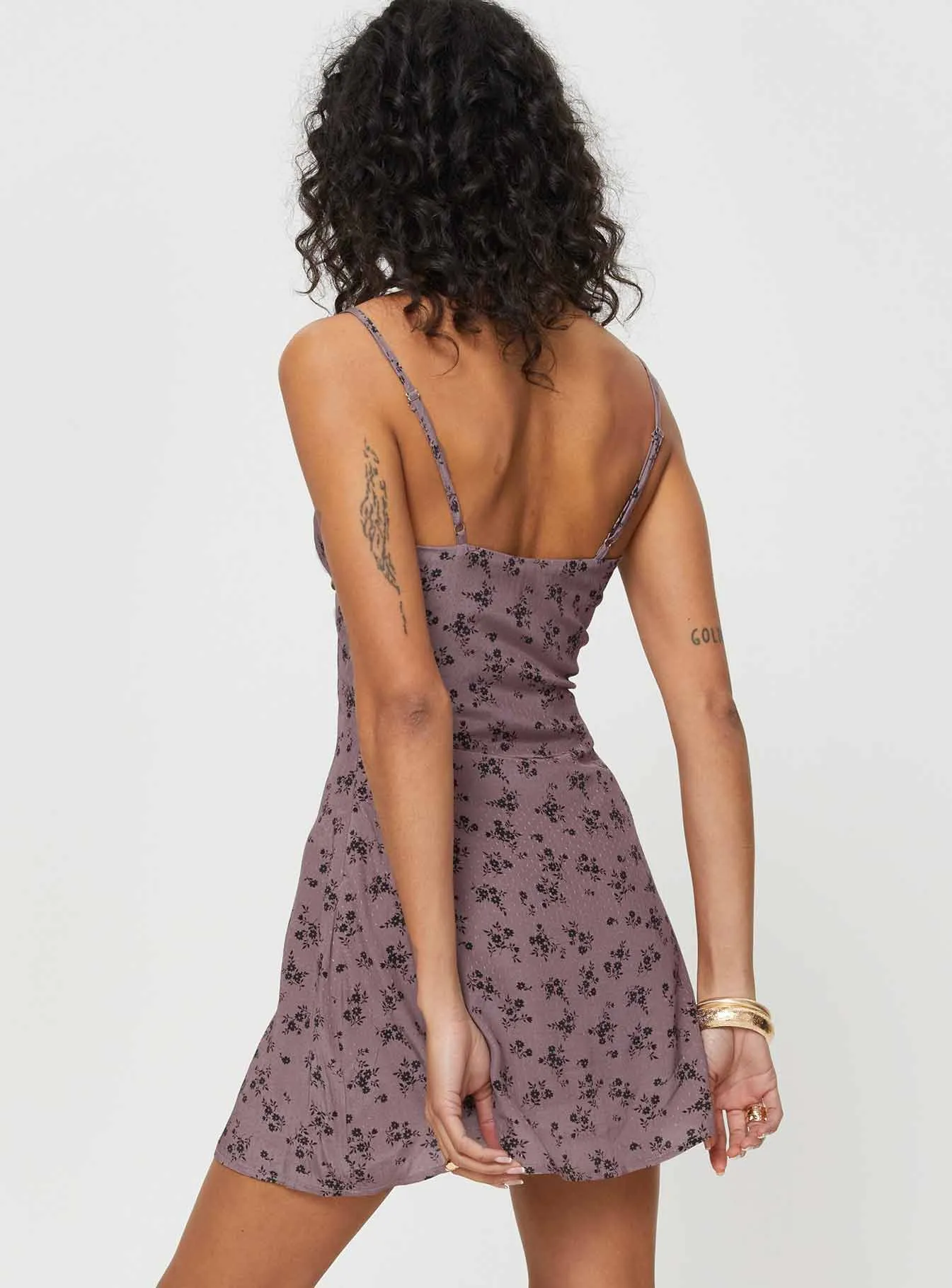 Jaye Mini Dress Mauve / Black Floral