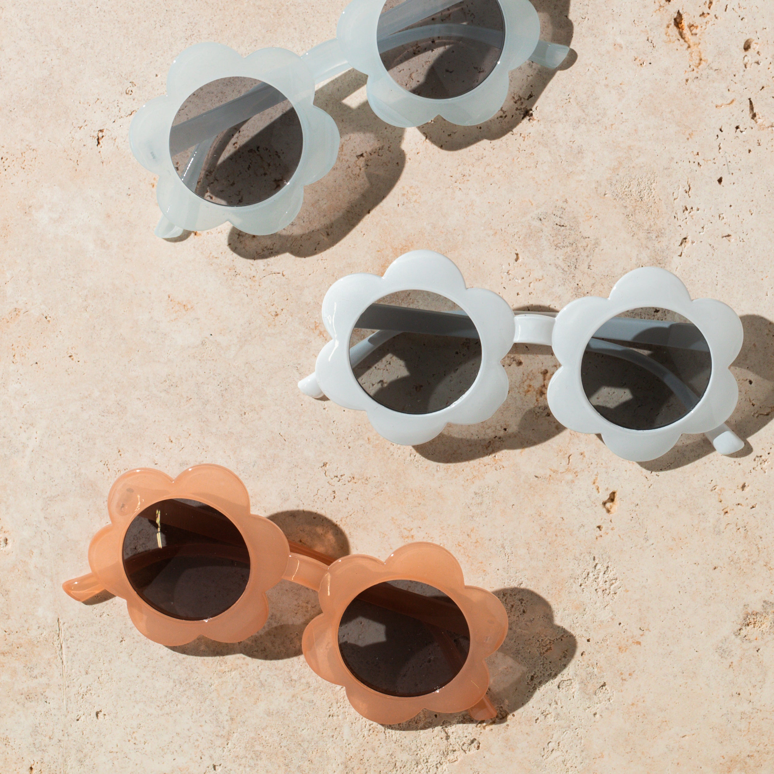 June Translucent Flower Sunglasses — Peach