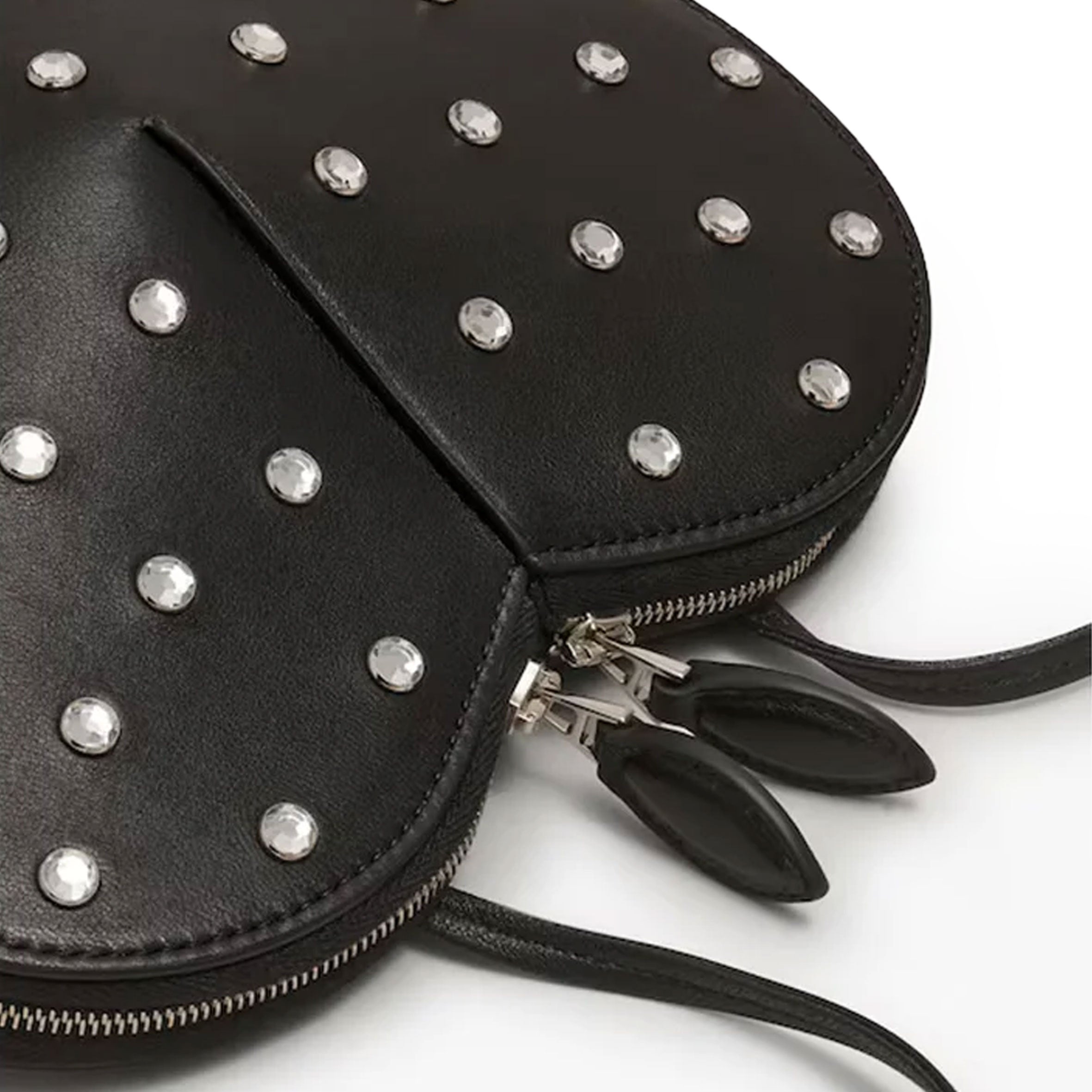 Le Cur Studded Bag, Black Lux Calfskin