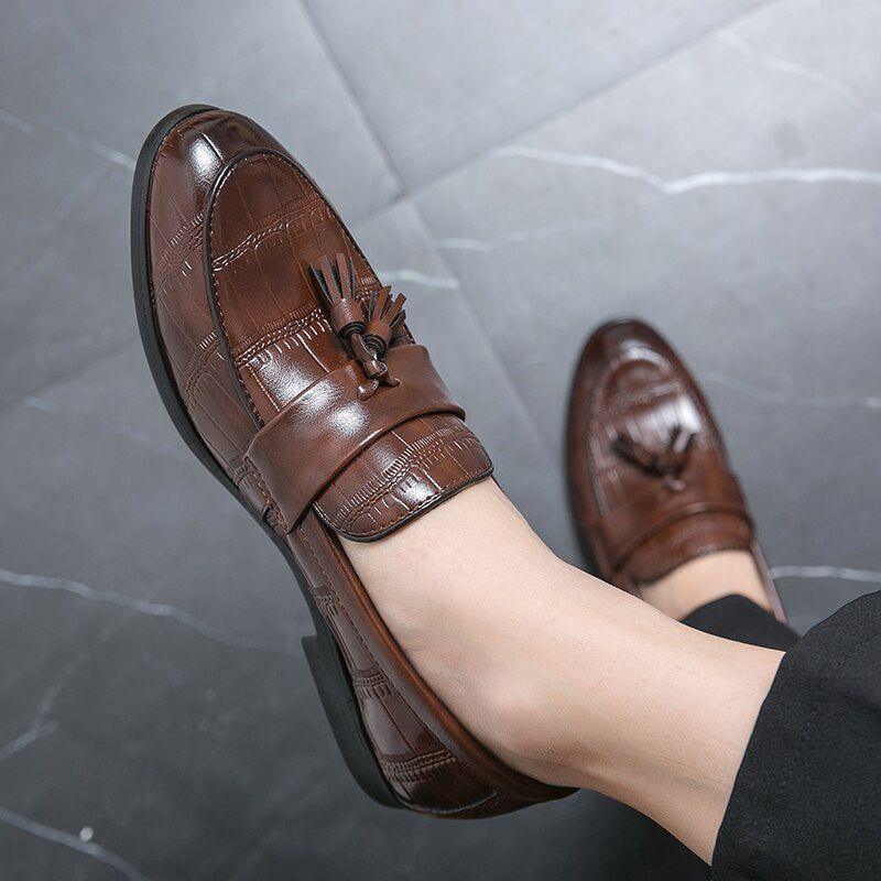 Leather Formal Loafers - Men's Casual Shoes QB123