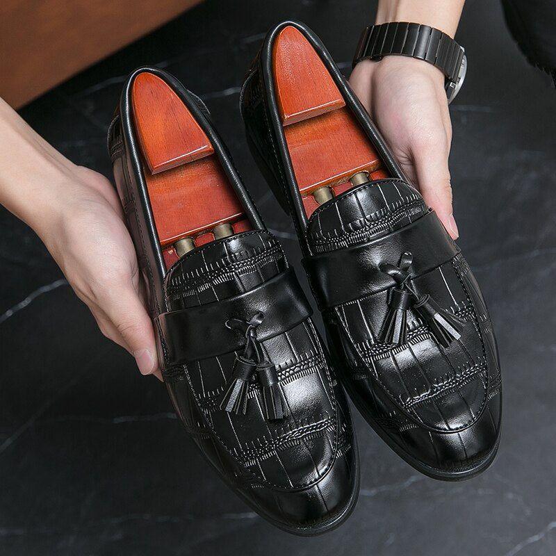 Leather Formal Loafers - Men's Casual Shoes QB123