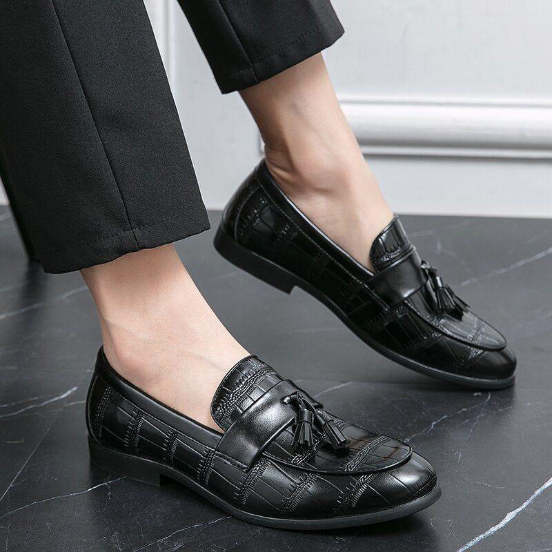 Leather Formal Loafers - Men's Casual Shoes QB123