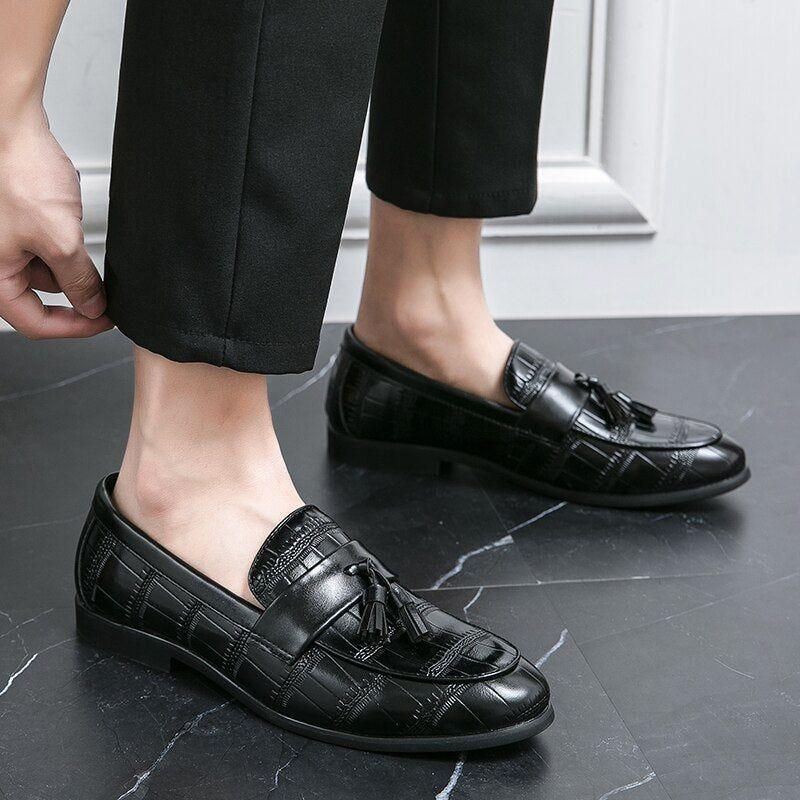 Leather Formal Loafers - Men's Casual Shoes QB123