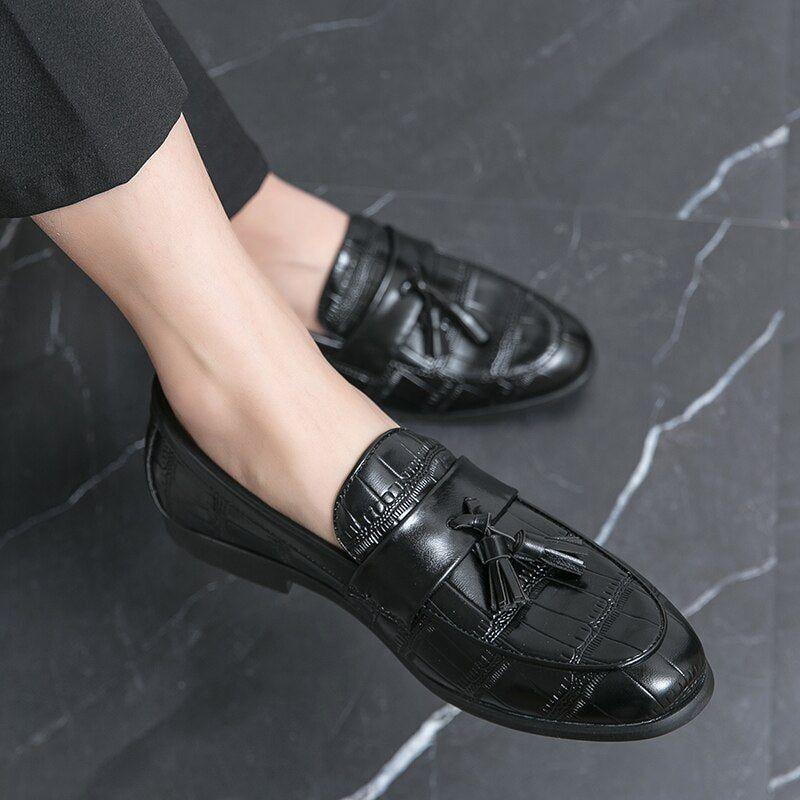 Leather Formal Loafers - Men's Casual Shoes QB123