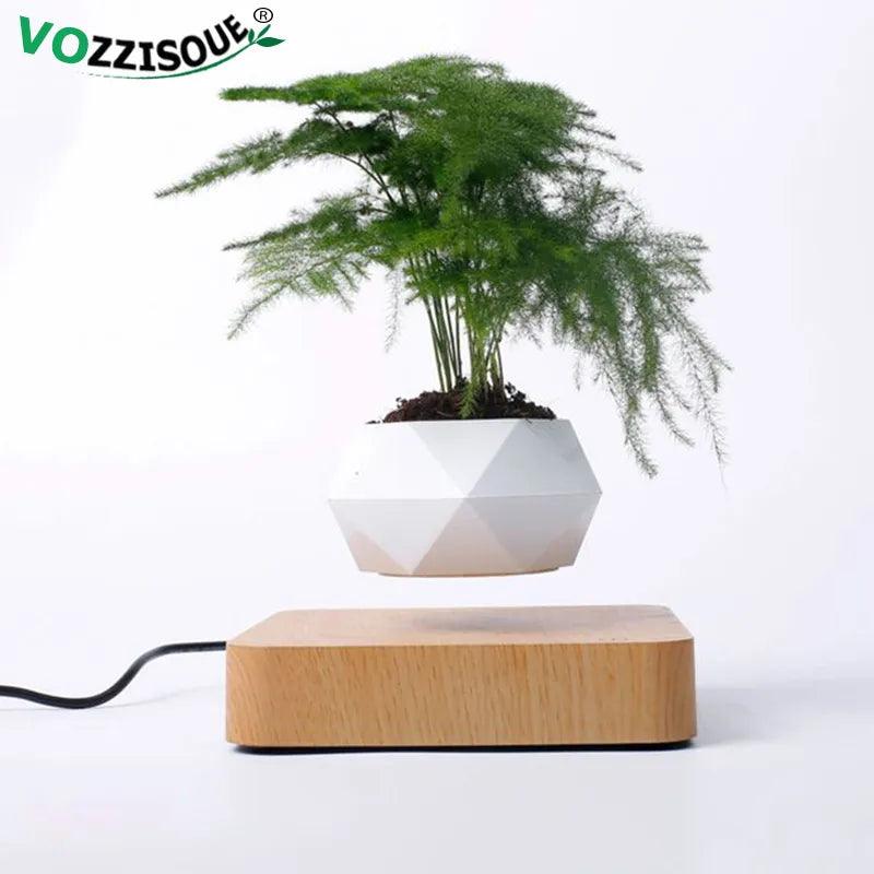 Levitating Air Bonsai Pot Rotation Magnetic Suspension Desk Plant