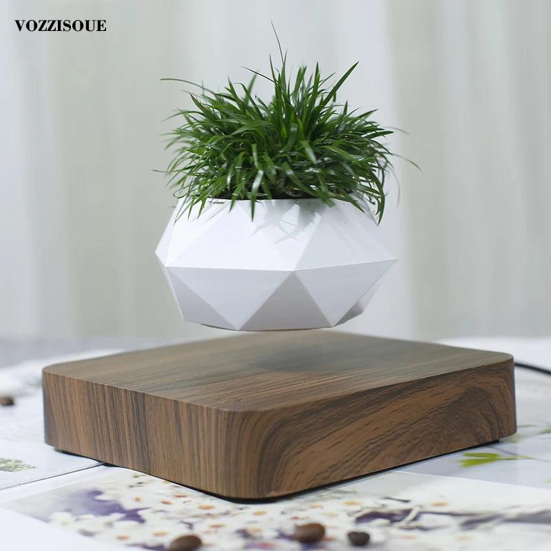 Levitating Air Bonsai Pot Rotation Magnetic Suspension Desk Plant