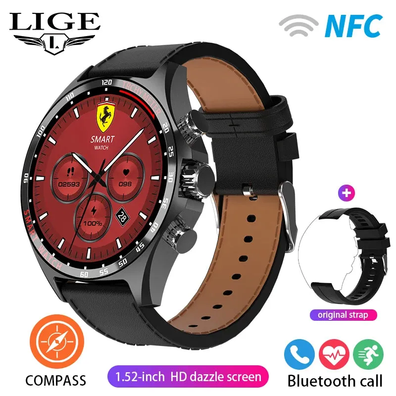 LIGE Smartwatch Outdoor Compass Positioning IP68 Waterproof Fitness