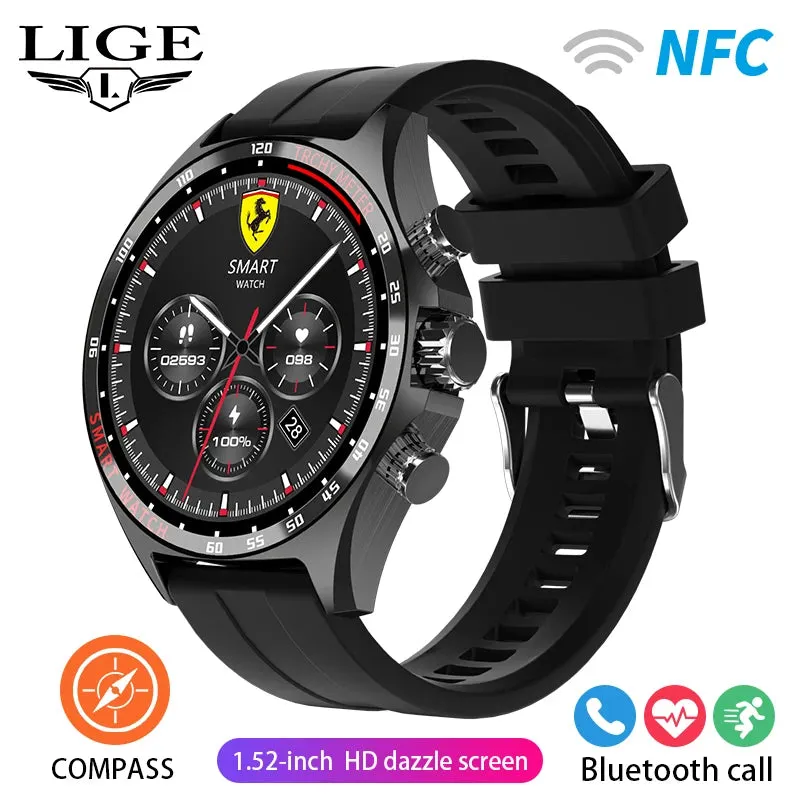 LIGE Smartwatch Outdoor Compass Positioning IP68 Waterproof Fitness