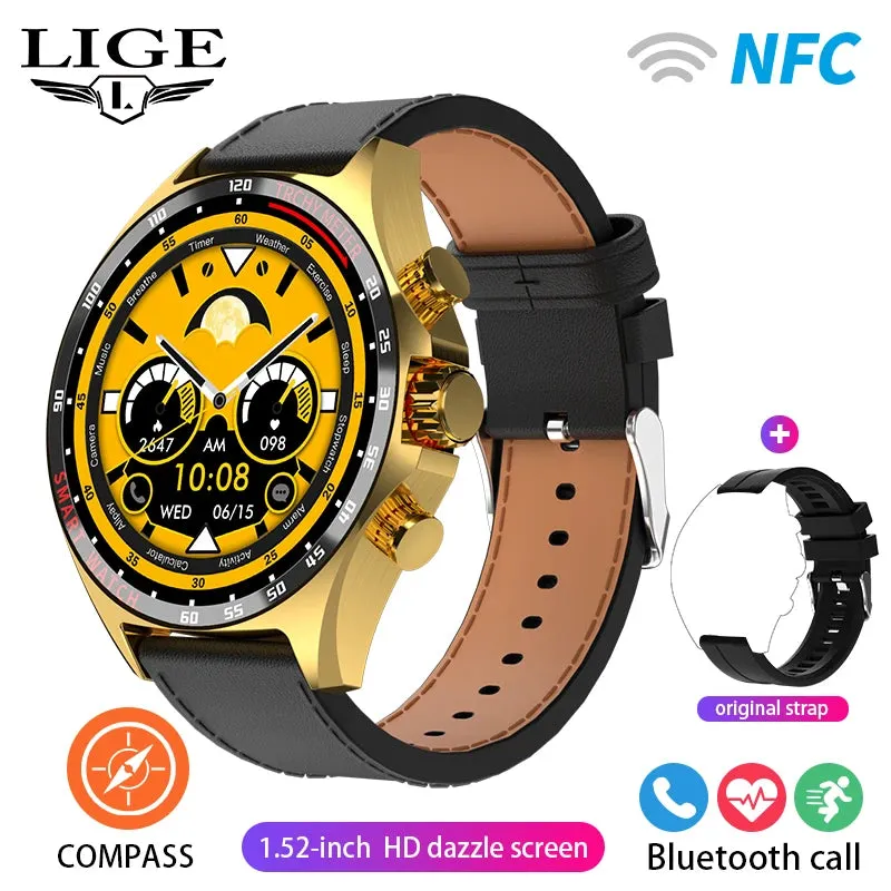 LIGE Smartwatch Outdoor Compass Positioning IP68 Waterproof Fitness