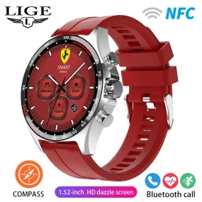 LIGE Smartwatch Outdoor Compass Positioning IP68 Waterproof Fitness