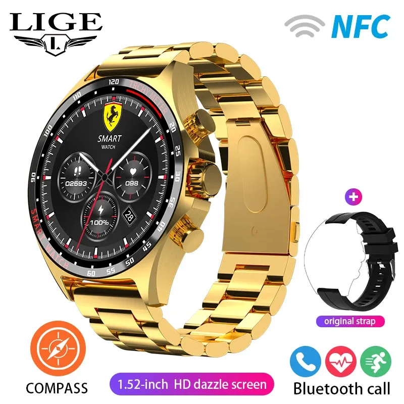 LIGE Smartwatch Outdoor Compass Positioning IP68 Waterproof Fitness