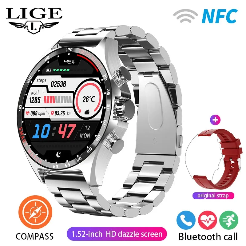 LIGE Smartwatch Outdoor Compass Positioning IP68 Waterproof Fitness