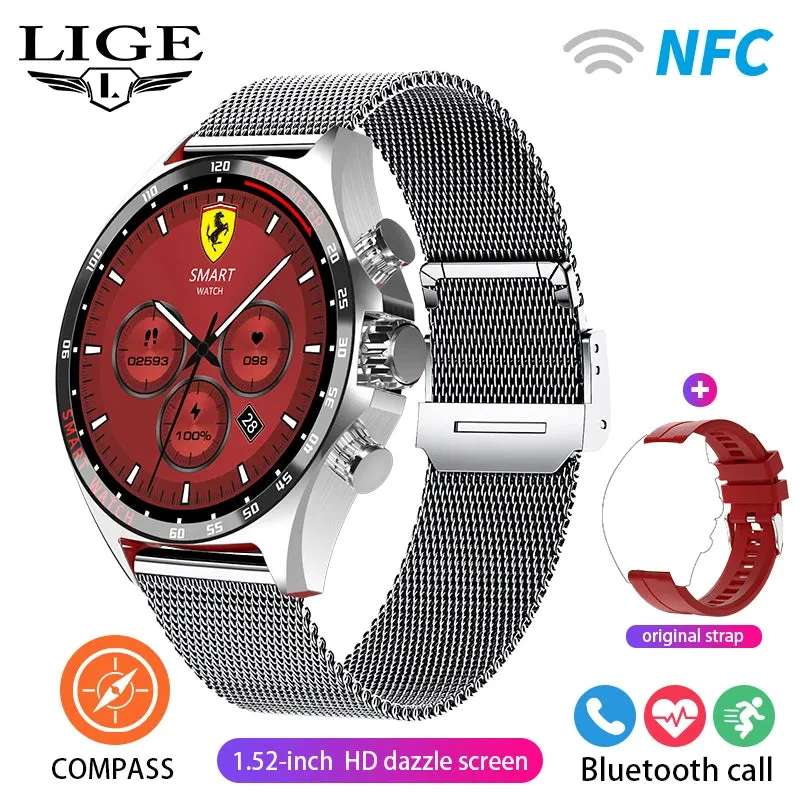 LIGE Smartwatch Outdoor Compass Positioning IP68 Waterproof Fitness