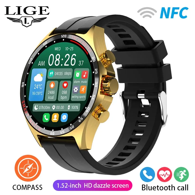 LIGE Smartwatch Outdoor Compass Positioning IP68 Waterproof Fitness