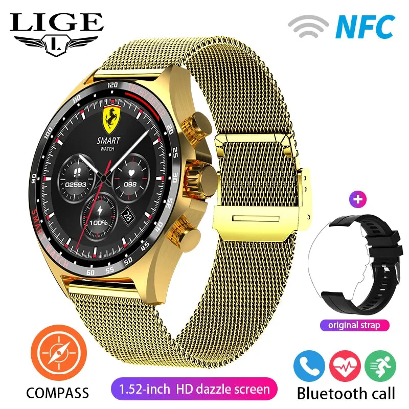 LIGE Smartwatch Outdoor Compass Positioning IP68 Waterproof Fitness