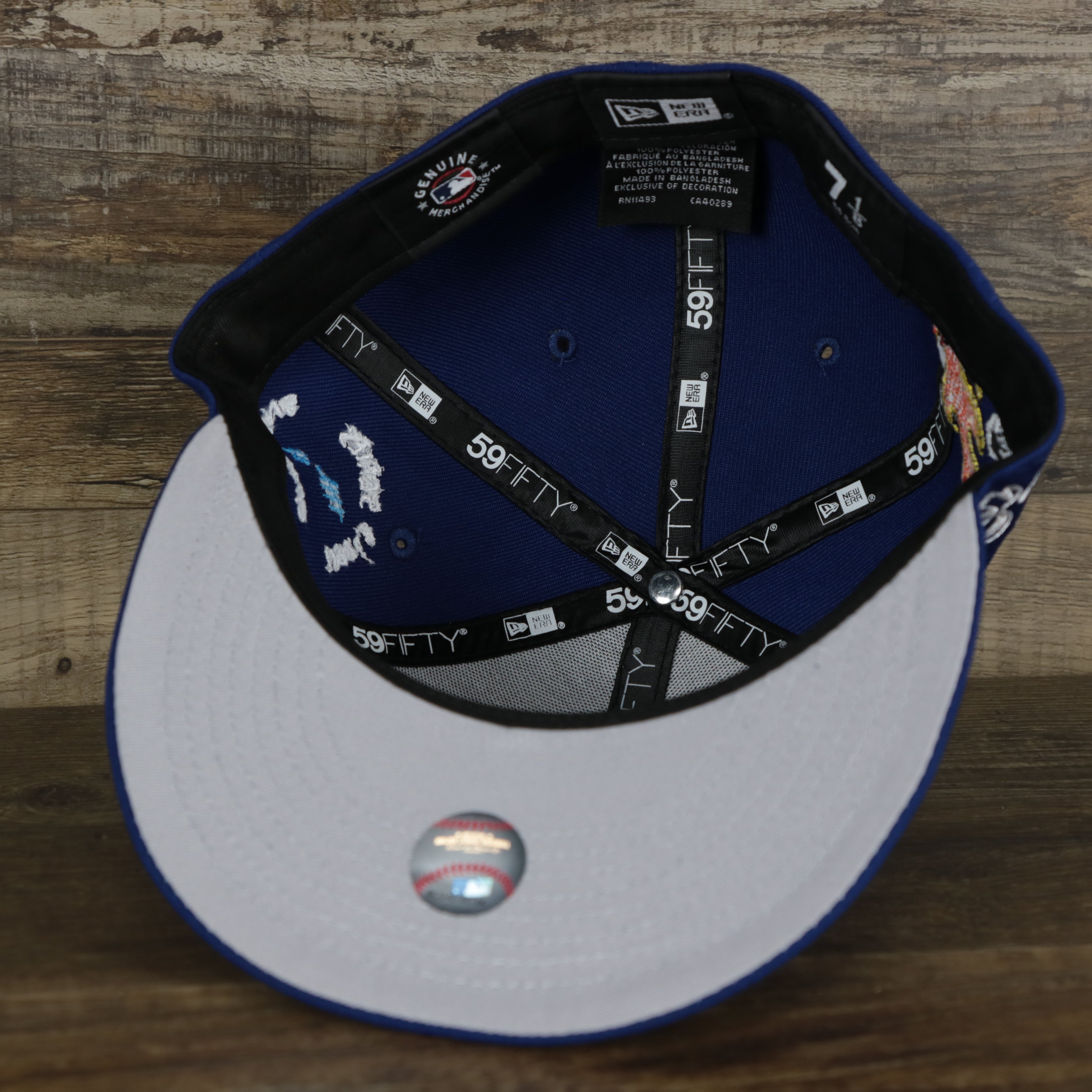 Los Angeles Dodgers “Scribble” Side Patch Gray Bottom 59Fifty Fitted Cap | Royal