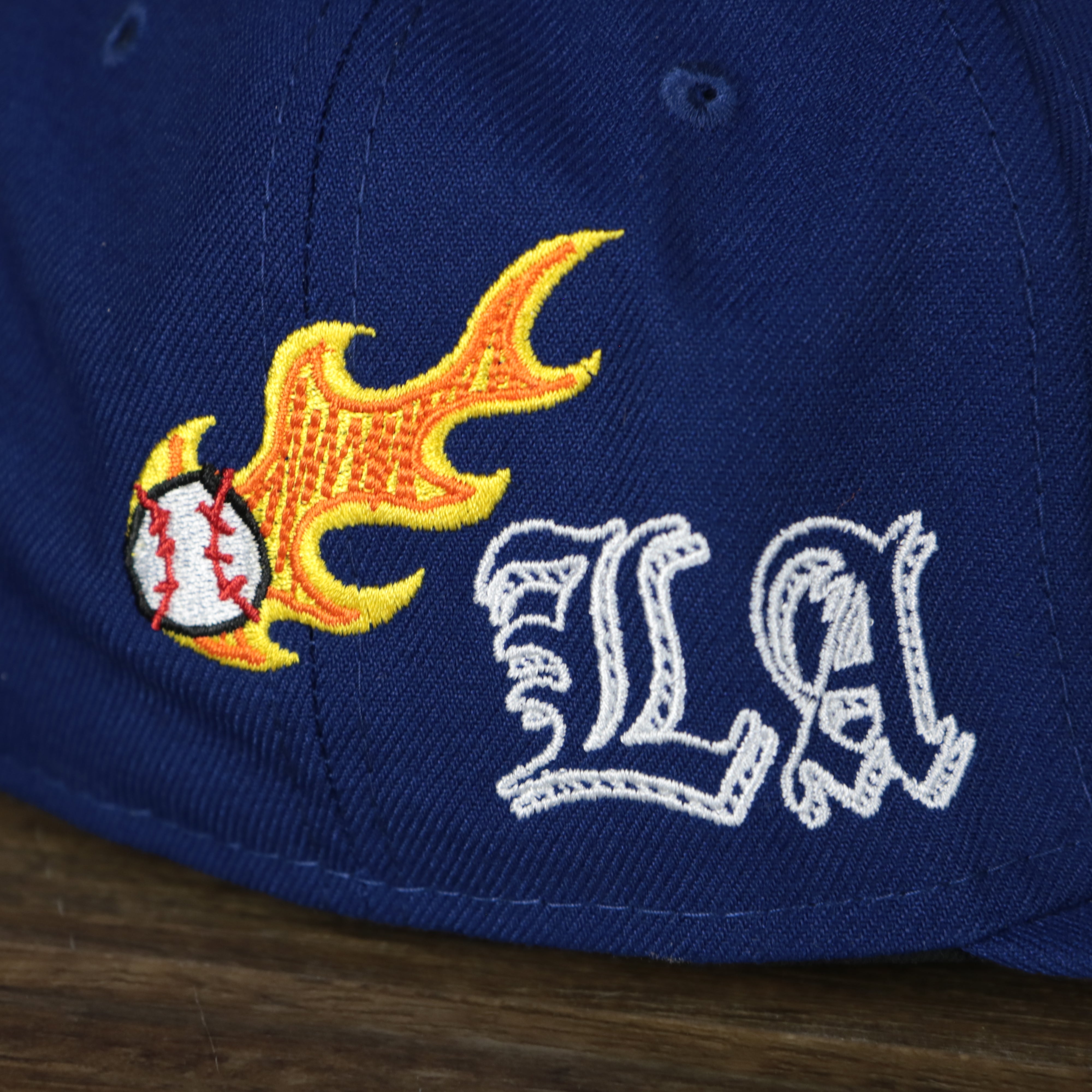 Los Angeles Dodgers “Scribble” Side Patch Gray Bottom 59Fifty Fitted Cap | Royal